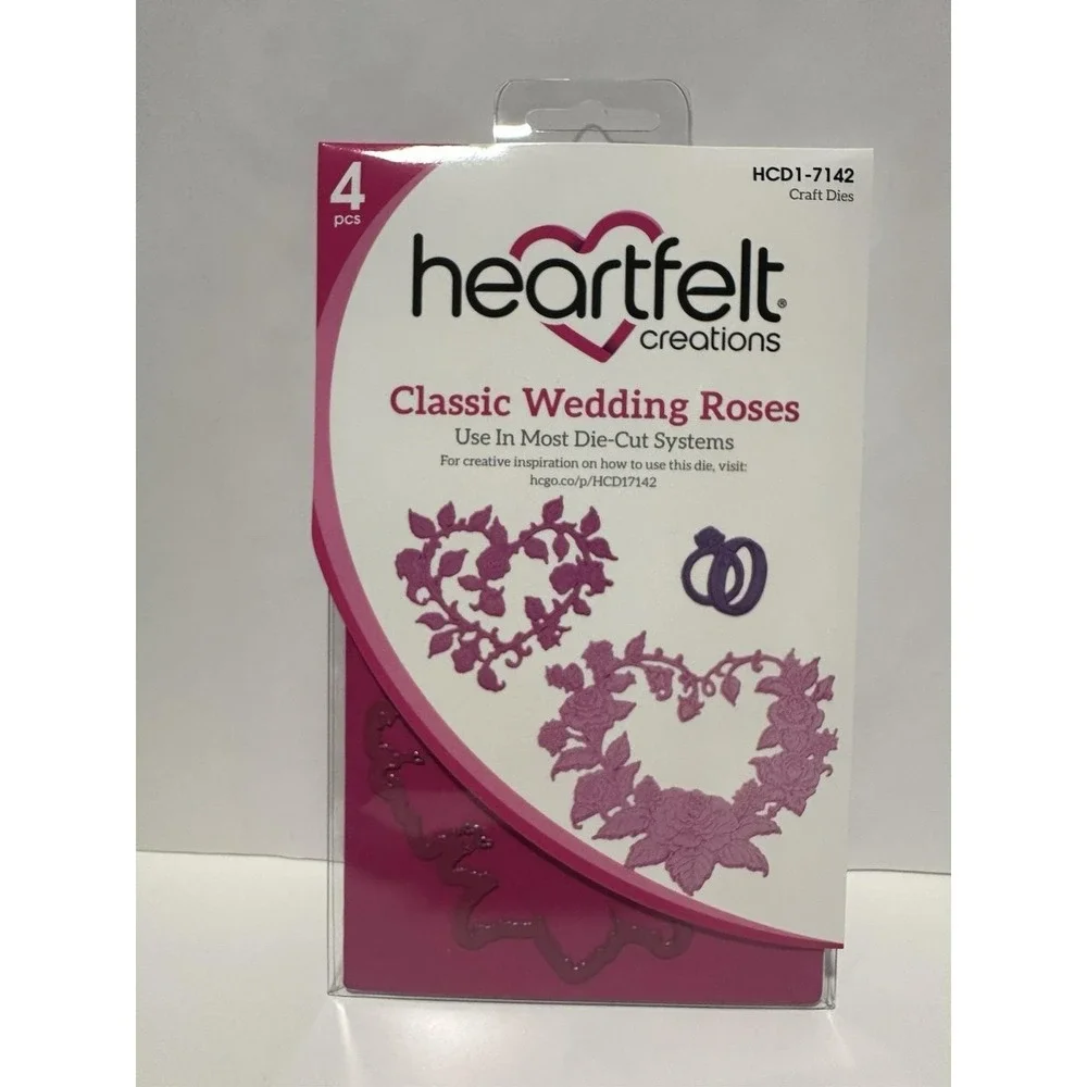 Heartfelt Creations Classic Wedding Roses – Cling Stamps & Craft Dies – Lot of 2
